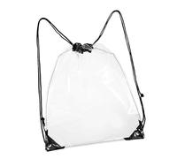 Mochila transparente con cordón para gimnasio, viajes, trabajo, concierto, deportes, con cordón, bolsa deportiva