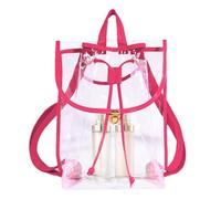 Mochila transparente de alto rendimiento - de PVC transparente, homologada para estadio | de transporte de grueso unisex, resistente al agua, concierto deportivo - Paquete de
