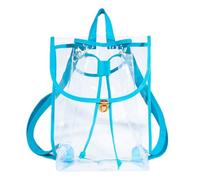 Mochila transparente de alto rendimiento - de PVC transparente, homologada para estadio | de transporte de grueso unisex, resistente al agua, concierto deportivo - Paquete de