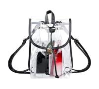 Mochila transparente de alto rendimiento - de PVC transparente, homologada para estadio | de transporte de grueso unisex, resistente al agua, concierto deportivo - Paquete de