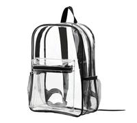 Mochila transparente muy resistente con varias opciones de colores para la escuela, el deporte, el estadio, etc, gris, Talla única
