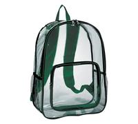 Mochila transparente para estadio, 17 x 13 x 6, mochila transparente para trabajos de conciertos, eventos deportivos, mochilas geniales (verde, talla única)