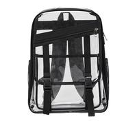 Mochila transparente para estadio, bolsa de plástico transparente, grande, militar, camuflaje, color negro, talla única