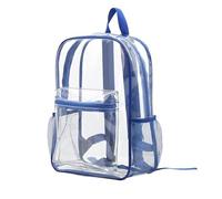 Mochila transparente resistente con múltiples opciones de colores para la escuela, deportes, estadio, etc. Mochila para mamá, Blue, Talla única