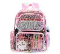 Mochila transparente TINYAT para mujer, mochila transparente de PVC super casual, mochila de moda para damas, mochila de compras y citas, resistente al agua, T9051
