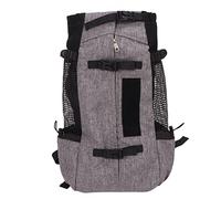 Mochila Transportadora de Mascotas, Nylon Transpirable, Diseño con Malla y Correa de Seguridad - Portátil y Cómoda, Ideal para Viajes y Paseos al Aire Libre (Gris)