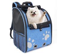 Mochila transportadora para gatos, mochila pequeña y mediana para transportar mascotas, transpirable, gran espacio, malla ventilada, mochila de viaje para mascotas, para senderismo, caminar al aire
