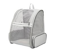 Mochila transportadora para Gatos, Mochila portátil para Mascotas con Malla Transpirable para Animales pequeños Que pesan hasta 17 Libras (Gris)