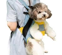 Mochila transportadora para perros, bolsa de viaje ajustable con patas hacia fuera, 180 g, ideal para aventuras al aire libre y viajes de mascotas, azul amarillo, rojo y , diseño fácil de