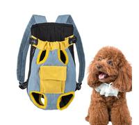 Mochila transportadora para perros, bolsa de viaje ajustable con patas hacia fuera, 180 g, ideal para aventuras al aire libre y viajes de mascotas, azul amarillo, rojo y , diseño fácil de
