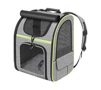Mochila Transportín Ampliable para Gatos - Bolsón Portagatos,Bolsa Transporte Mascotas Plegable Aireada para Viaje Camping Senderismo Moto