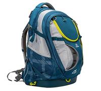 Mochila transportín G-Train de Kurgo para Mascotas pequeñas, para Senderismo o Viajes, Base Impermeable, con Correa Interior y Funda de Ordenador portátil, soporta hasta 11,33 kg. Azul Tinta
