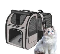 Mochila Transportín para Gatos | Bolsón Portagatos - Bolsa Transporte Mascotas Plegable Aireada para Viaje Camping Senderismo Moto