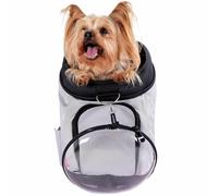 Mochila, transportín y bolso de viaje para perros todo en 1, gris
