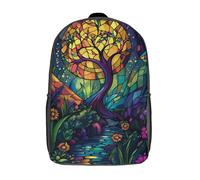 Mochila "Tren a un mundo fantástico", mochila de viaje, bolsa de libros, mochila de gran capacidad impresa en 3D con diseño de dibujos animados para niños y niñas, 43 cm (17 pulgadas).