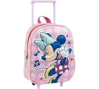 Mochila Trolley Minnie Mouse Disney Original con Ruedas y Asa Extensible | Mochila Minnie Escolar Infantil Rosa Preescolar Niñas Diseño Lunares