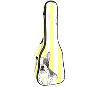 Mochila, ukelele de concierto, bolsa de ukelele resistente con almacenamiento, ukelele soprano para concierto tenor, bolsa acolchada de 10 mm, corazón Pug es lindo