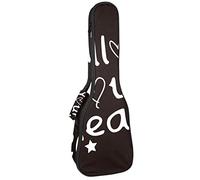 Mochila, ukelele de concierto, bolsa de ukelelele resistente con almacenamiento, ukelele soprano para concierto tenor, bolsa acolchada de 10 mm, Follow Your Heart, color negro