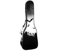 Mochila, ukelele de concierto, ukelelele resistente, bolsa con almacenamiento, ukelele tenor de concierto soprano bolsa acolchada de 10 mm ovejas negras castillo espeluznante luna llena de Halloween