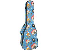Mochila, ukelele de concierto, ukelelele resistente, con almacenamiento, ukelele soprano de concierto tenor, 10 mm, acolchado BagIcon Police