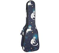 Mochila, ukelele de concierto, ukelelele resistente, con almacenamiento, ukelele soprano de concierto tenor, bolsa acolchada de 10 mm, para gato, cosmos estrellado