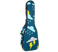 Mochila, ukelele de concierto, ukelelele resistente, con almacenamiento, ukelele soprano de concierto tenor, bolsa acolchada de 10 mm, patrón climático