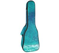 Mochila, ukelele de concierto, ukelelele resistente, con almacenamiento, ukelele soprano de concierto tenor, 10 mm, bolsa acolchada para faro, cala, verde