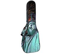Mochila, ukelele de concierto, ukelelele resistente, con almacenamiento, ukelele soprano de concierto tenor 10 mm, bolsa acolchada Statue of Liberty New York