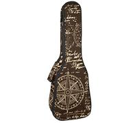 Mochila, ukelele de concierto, ukelelele resistente, con almacenamiento, ukelele soprano de concierto tenor, bolsa acolchada de 10 mm, brújula de ancla del viejo mundo