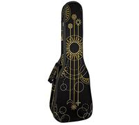 Mochila, ukelele de concierto, ukelelele resistente, con almacenamiento, ukelele soprano de concierto tenor, bolsa acolchada de 10 mm, cielo estrellado, luna estrellada, sol