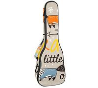 Mochila, ukelele de concierto, ukelelele resistente, con almacenamiento, ukelele soprano de concierto tenor, bolsa acolchada de 10 mm, Foxes Be Brave