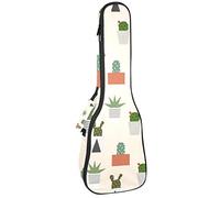 Mochila, ukelele de concierto, ukelelele resistente, con almacenamiento, ukelele soprano de concierto tenor, bolsa acolchada de 10 mm, varios cactus