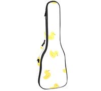 Mochila, ukelele de concierto, ukelelele resistente, con almacenamiento, ukelele tenor de concierto soprano, bolsa acolchada de 10 mm, patrón de pato de ovejas, color negro