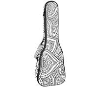 Mochila, ukelele de concierto, ukelelele resistente, con almacenamiento, ukelele tenor de concierto soprano, bolsa acolchada de 10 mm, color blanco indio, henna psicodélico