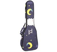 Mochila, ukelele de concierto, ukelelele resistente, con almacenamiento, ukelele tenor de concierto soprano, bolsa acolchada de 10 mm, linda oveja animal con noche de luna