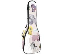 Mochila, ukelele de concierto, ukelelele resistente, con almacenamiento, ukelele tenor soprano de concierto de 10 mm, bolsa acolchada de Africa Wild Animals