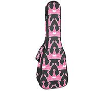 Mochila, ukelele de concierto, ukelelele resistente, con almacenamiento, ukelele tenor soprano de concierto de 10 mm, bolsa acolchada Princess Royalty Crown Heart Jewels