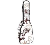Mochila, ukelelele de concierto, bolsa de ukelele resistente con almacenamiento, ukelele soprano de concierto tenor, bolsa acolchada de 10 mm, varios estampados de dinosaurios