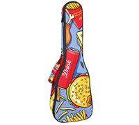 Mochila, ukelelele de concierto, bolsa de ukelele resistente con almacenamiento, ukelele tenor soprano de concierto de 10 mm, bolsa acolchada americana deliciosa grasa patrón de alimentos