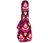 Mochila, ukelelele de concierto, bolsa de ukelelele resistente con almacenamiento, ukelele soprano de concierto tenor de 10 mm, bolsa acolchada con patrón de pavo real exótico
