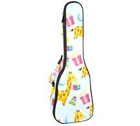 Mochila, ukelelele de concierto, bolsa de ukelelele resistente con almacenamiento, ukelele soprano para concierto tenor, bolsa acolchada de 10 mm, regalo de jirafa pastel de luna