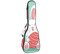 Mochila, ukelelele de concierto, ukelelele resistente, con almacenamiento, ukelele soprano de concierto tenor 10 mm, bolsa acolchada Happy Easter Day Background Cute Bunny