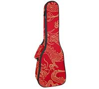 Mochila, Ukulele de concierto, Ukulele resistente bolsa con almacenamiento, Soprano Concierto Tenor Ukulele 10MM bolsa acolchada de China Myth Golden Dragon Red