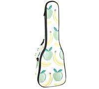 Mochila, Ukulele, Ukulele, resistente, con almacenamiento, Soprano Concert Tenor Ukulele 10 mm, acolchado BagHand Drawn Banana y Apple