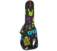 Mochila, Ukulele, Ukulele, resistente, con almacenamiento, Soprano Concierto Tenor Ukulele 10 mm, bolsa acolchada Rock 'N' Roll Music Skull