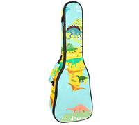 Mochila, Ukulele, Ukulele, resistente, con almacenamiento, Soprano Concierto Tenor Ukulele 10 mm, bolsa acolchada dinosaurio mapa del mundo antiguo