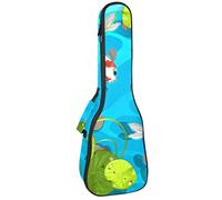Mochila, Ukulele, Ukulele, resistente, con almacenamiento, Soprano Concierto Tenor Ukulele 10 mm, bolsa acolchada Goldfish Lotus Beautiful