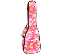Mochila, Ukulele, Ukulele, resistente, con almacenamiento, Soprano Concierto Tenor Ukulele 10 mm, bolsa acolchada Dream Love Heart Pink Romántico