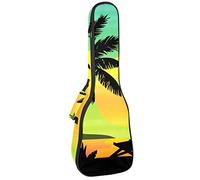 Mochila, Ukulele, Ukulele, resistente, con almacenamiento, Soprano Concierto Tenor Ukulele 10 mm, bolsa acolchada Black SheepsBeach Sunset Landscape