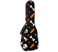 Mochila, Ukulele, Ukulele, resistente, con almacenamiento, Soprano, Concierto, Ukelele Tenor, 10 mm, bolsa acolchada de Halloween Skull & Bones Candy
